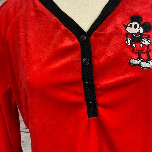 Disney Red Mickey Mouse PJ Top - Picture 2 of 10